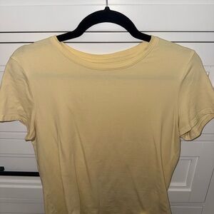 Primark Light Yellow Short Sleeve Tee